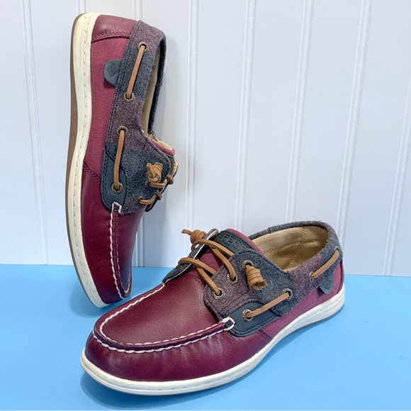SPERRY  Women's Songfish Varsity Wool Boat Shoes Size 7.5 - Picture 1 of 16